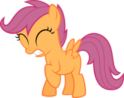 Size: 6000x4750 | Tagged: safe, artist:qazwsx302, scootaloo, pony, g4, .svg available, absurd resolution, blank flank, eyes closed, female, simple background, solo, svg, transparent background, vector