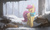 Size: 2665x1601 | Tagged: dead source, safe, artist:fuzzyfox11, scootaloo, pegasus, pony, g4, clothes, eyes closed, female, filly, foal, folded wings, forest, open mouth, open smile, scarf, smiling, snow, snowfall, solo, walking, wings