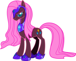 Size: 5000x4004 | Tagged: safe, artist:dragnmastralex, pinkie pie, earth pony, pony, g4, 2013, absurd resolution, corrupted, female, helmet, hoof shoes, nightmare, nightmare pinkie, nightmarified, peytral, pinkamena diane pie, simple background, solo, standing, transparent background, vector