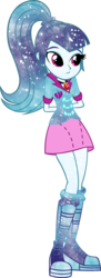 Size: 1088x3000 | Tagged: safe, artist:digiradiance, artist:doctor-g, edit, sonata dusk, equestria girls, g4, boots, clothes, female, galaxy, ponytail, simple background, skirt, solo, transparent background, vector