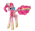 Size: 3499x3157 | Tagged: safe, artist:midfire, pinkie pie, g4, female, high res, rainbow power, simple background, solo, transparent background