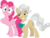 Size: 3581x2720 | Tagged: safe, artist:porygon2z, mayor mare, pinkie pie, earth pony, pony, g4, duo, duo female, female, high res, mare, simple background, transparent background, vector