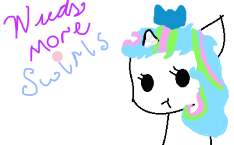 Size: 234x145 | Tagged: safe, oc, oc only, oc:minty swirls, pony, dot eyes, female, simple background, solo, swirls, white background