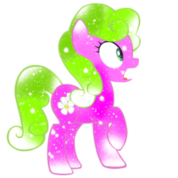 Size: 600x600 | Tagged: safe, artist:digiradiance, artist:inuhoshi-to-darkpen, daisy, flower wishes, g4, female, galaxy, open mouth, simple background, solo, transparent background, vector