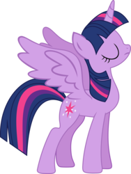Size: 2500x3330 | Tagged: safe, artist:bluetech, twilight sparkle, alicorn, pony, g4, princess twilight sparkle (episode), .svg available, eyes closed, female, high res, inkscape, mare, simple background, solo, standing, transparent background, twilight sparkle (alicorn), vector