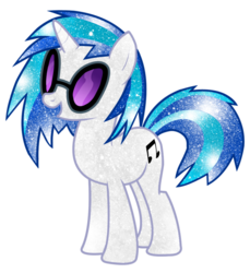 Size: 856x934 | Tagged: safe, artist:digiradiance, dj pon-3, vinyl scratch, pony, unicorn, g4, cutie mark, female, galaxy, hooves, horn, mare, open mouth, simple background, solo, sunglasses, transparent background, vector