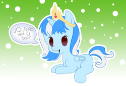 Size: 1432x987 | Tagged: safe, artist:anthocat, oc, oc:princess argenta, argentina, crown, cute, nation ponies, ponified, spanish, translated in the description