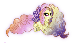 Size: 4000x2276 | Tagged: safe, artist:digiradiance, artist:xebck, adagio dazzle, pony, g4, butterfly wings, equestria girls ponified, female, galaxy, gradient mane, gradient tail, multicolored hair, ponified, purple wings, rainbow hair, rainbow power, rainbow power-ified, rainbow tail, simple background, siren wings, solo, sparkly mane, sparkly tail, transparent background, vector, wings