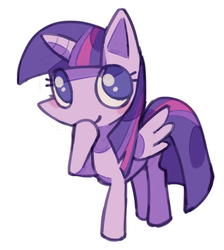 Size: 600x669 | Tagged: safe, artist:poym, twilight sparkle, alicorn, pony, g4, blushing, female, looking at you, mare, smiling, solo, twilight sparkle (alicorn)