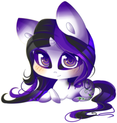 Size: 1024x1073 | Tagged: safe, artist:puffleduck, oc, oc only, oc:passion flower, pony, unicorn, chibi, cute