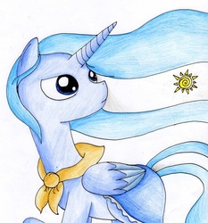 Size: 1024x1098 | Tagged: safe, artist:fleiiha, oc, oc only, oc:princess argenta, argentina, nation ponies, ponified