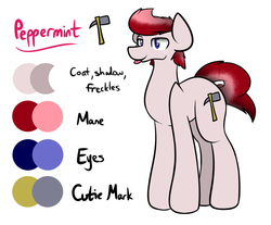 Size: 1280x1061 | Tagged: safe, artist:nom-sympony, oc, oc only, oc:peppermint, pony, male, reference sheet, stallion, tongue out