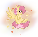 Size: 1057x1044 | Tagged: safe, artist:bamboodog, dizzy twister, orange swirl, pegasus, pony, g4, female, leaves, mare, solo