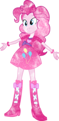 Size: 3994x8192 | Tagged: safe, artist:digiradiance, artist:mewtwo-ex, pinkie pie, equestria girls, g4, female, galaxy, pink, simple background, solo, transparent background, vector