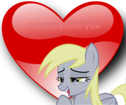 Size: 740x616 | Tagged: safe, derpy hooves, pegasus, pony, g4, female, heart, hearts and hooves day, lasty's hearts, mare, photoshop, simple, solo, valentine, valentine's day