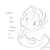 Size: 792x792 | Tagged: safe, artist:tjpones, oc, oc only, merpony, doodle, grayscale, monochrome, shoo be doo, simple background, solo, white background