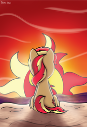 Size: 696x1013 | Tagged: safe, artist:johesy, sunset shimmer, pony, unicorn, g4, both cutie marks, female, solo, sunset