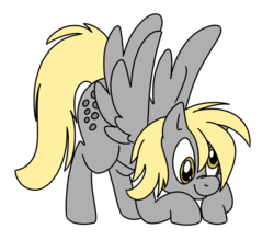 Size: 1024x944 | Tagged: safe, artist:adrik-the-bat, derpy hooves, pegasus, pony, g4, female, mare, simple background, solo, spread wings, transparent background