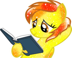 Size: 900x734 | Tagged: safe, artist:digiradiance, artist:spitfireblaze, edit, spitfire, g4, female, galaxy, reading, simple background, solo, transparent background, vector