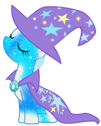 Size: 800x1000 | Tagged: safe, artist:digiradiance, artist:yanoda, trixie, pony, unicorn, g4, female, galaxy, mare, simple background, solo, transparent background, trixie's cape, trixie's hat, vector