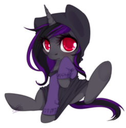 Size: 707x718 | Tagged: safe, artist:crystalsonatica, oc, oc only, oc:runie, pony, unicorn, clothes, female, hoodie, mare, solo