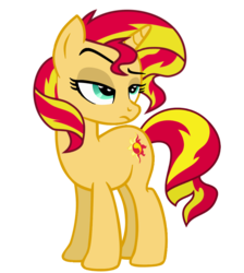 Size: 810x905 | Tagged: safe, artist:sikander, sunset shimmer, pony, unicorn, g4, female, simple background, solo, transparent background, vector