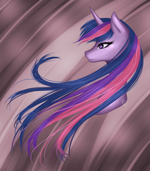 Size: 1024x1170 | Tagged: safe, artist:oosolareclipseoo, twilight sparkle, g4, female, portrait, solo, windswept mane