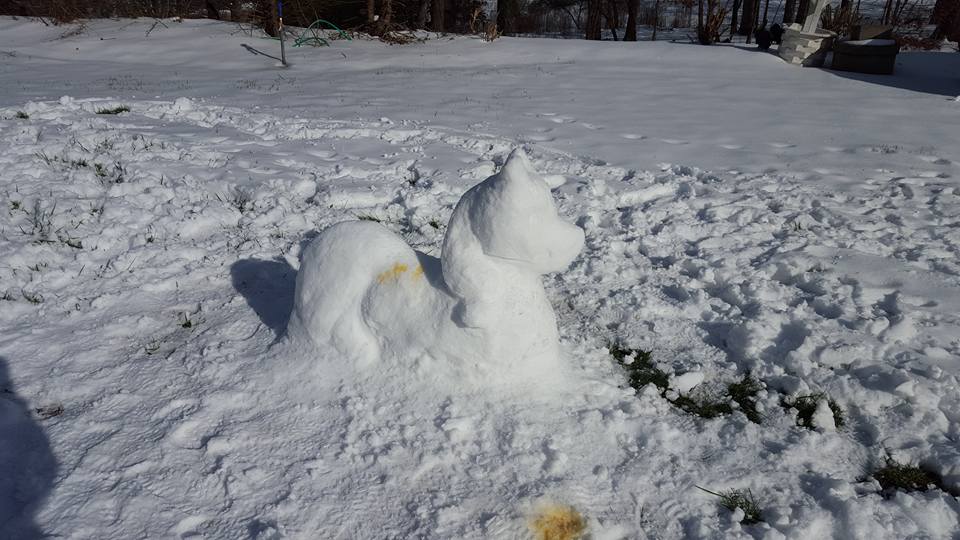 #1085978 - safe, artist:hickory17, applejack, g4, irl, photo, snow ...