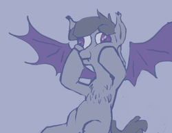 Size: 792x612 | Tagged: safe, artist:renny, oc, oc only, oc:gladiolus, bat pony, pony, o3o, o3o3o