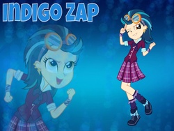 Size: 1024x768 | Tagged: safe, artist:mike-dashie, indigo zap, equestria girls, g4, female, goggles, piercing, solo, wallpaper