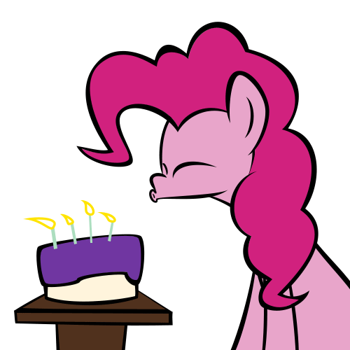 1086223 safe, artistnowego, pinkie pie, animated, blowing, cake