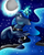 Size: 2000x2500 | Tagged: safe, artist:lunar-white-wolf, princess luna, g4, crescent moon, eyes closed, female, high res, magic, solo