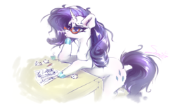 Size: 1024x623 | Tagged: safe, artist:sverre93, rarity, g4, female, glasses, solo