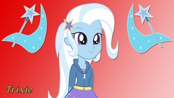 Size: 1192x670 | Tagged: safe, artist:tzortzinaerk, trixie, equestria girls, g4, cutie mark, female, solo, wallpaper