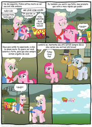 Size: 796x1098 | Tagged: safe, artist:kturtle, cloudy quartz, granny pie, igneous rock pie, pinkie pie, comic:the story of granny pie, g4, comic, crying, pinkamena diane pie, portuguese, ship:quartzrock, translation