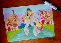 Size: 3796x2696 | Tagged: safe, artist:ltiachan, oc, oc only, oc:i'magination, high res, markers, traditional art