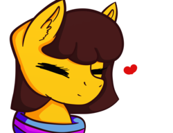 Size: 1500x1152 | Tagged: safe, artist:lovedatpony, pony, female, frisk, mare, ponified, solo, species swap, undertale