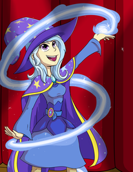 Size: 2550x3300 | Tagged: safe, artist:misterph0enix, trixie, human, g4, cute, diatrixes, female, high res, humanized, magic, solo