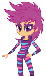 Size: 2961x4880 | Tagged: safe, artist:ex-machinart, scootaloo, equestria girls, g4, my little pony equestria girls: rainbow rocks, female, show stopper outfits, simple background, solo, transparent background, vector