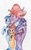 Size: 1741x2790 | Tagged: safe, artist:40kponyguy, derpibooru exclusive, adagio dazzle, aria blaze, sonata dusk, steven magnet, hippocampus, merpony, sea serpent, siren, g4, cuddling, the dazzlings, traditional art, true form