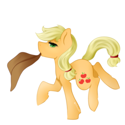 Size: 3000x3000 | Tagged: safe, artist:itsizzybel, applejack, g4, applejack's hat, female, hat, high res, mouth hold, simple background, solo, transparent background