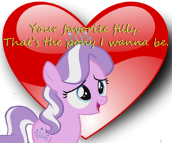 Size: 740x616 | Tagged: safe, diamond tiara, crusaders of the lost mark, g4, heart, hearts and hooves day, lasty's hearts, simple, the pony i want to be, valentine, valentine's day
