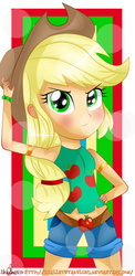 Size: 2300x4700 | Tagged: safe, artist:vixelzf, applejack, equestria girls, g4, alternate clothes, belly button, belly piercing, bellyring, female, midriff, piercing, solo