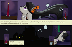 Size: 1024x663 | Tagged: safe, artist:fox-moonglow, octavia melody, comic:octavia's aria, g4, candle, cello, comic, female, musical instrument, solo