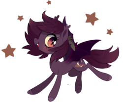 Size: 3600x3000 | Tagged: safe, artist:parfywarfy, oc, oc only, oc:dusky skies, bat pony, pony, chibi, high res, solo