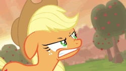 Size: 640x360 | Tagged: safe, artist:brutalweather studio, screencap, applejack, earth pony, pony, apple thief (animation), g4, angry, animated, appledog, behaving like a dog, female, gritted teeth, growling, show accurate, solo, youtube link