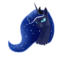 Size: 1500x1400 | Tagged: safe, artist:stardune, princess luna, g4, female, portrait, simple background, solo, transparent background