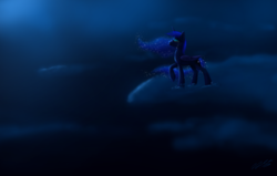 Size: 1271x809 | Tagged: safe, artist:tsand106, princess luna, g4, cloud, crying, female, solo