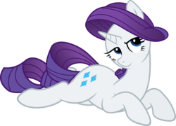 Size: 6000x4310 | Tagged: safe, artist:slb94, artist:yoditax, rarity, g4, absurd resolution, bedroom eyes, female, looking at you, prone, simple background, solo, sultry pose, transparent background, vector