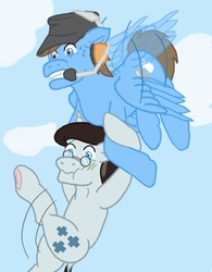 Size: 790x1012 | Tagged: safe, artist:mediponee, crossover, medic, medic (tf2), ponified, scout (tf2), team fortress 2